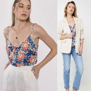 New Boutique Molly Bracken Printed Camisole in Blue Canopee